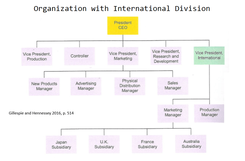 Organization with an International Division